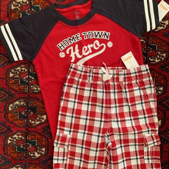 2-Piece Baseball Shirt/Shorts set - Picture 2 of 6